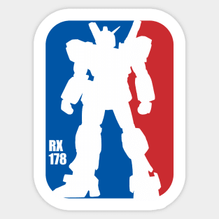 Gundam RX 178 NBA Logo basketball Sticker